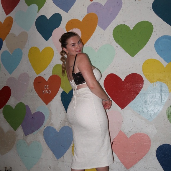 bobbles & lace boutique Other - Two Piece Set in White